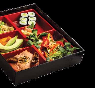 kevert saláta Steamed salmon with shiitake mushroom, 2 avocado maki, 2 cucumber maki, quinoa, mango,