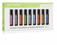Bemutatjuk a kilenc legnépszerűbb olajokból álló frakcionált kókuszolajalappal készült, könnyen használható dōterra Touch 9 ml-es golyós keveréket.
