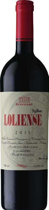 Pezsgők & Prosecco / Sparkling Wines / Schaumweine Konyári Loliense Vörös 2015 Balatonlelle Szeder, áfonya, tölgy és cseresznye tömött sorban.