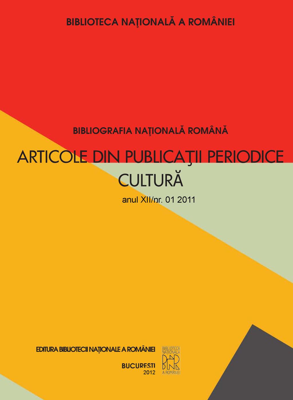 ARTICOLE DIN PUBLICAŢII PERIODICE. CULTURĂ 3 CUPRINS - PDF Ingyenes letöltés