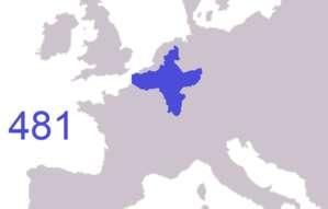 A császárkori 482-511. Klodvig frank király (Meroving dinasztia) 507-711. Nyugati gót állam Hispánia területén (711: arab hódítás) 568-774. Longobard királyság Itáliában 714-741.