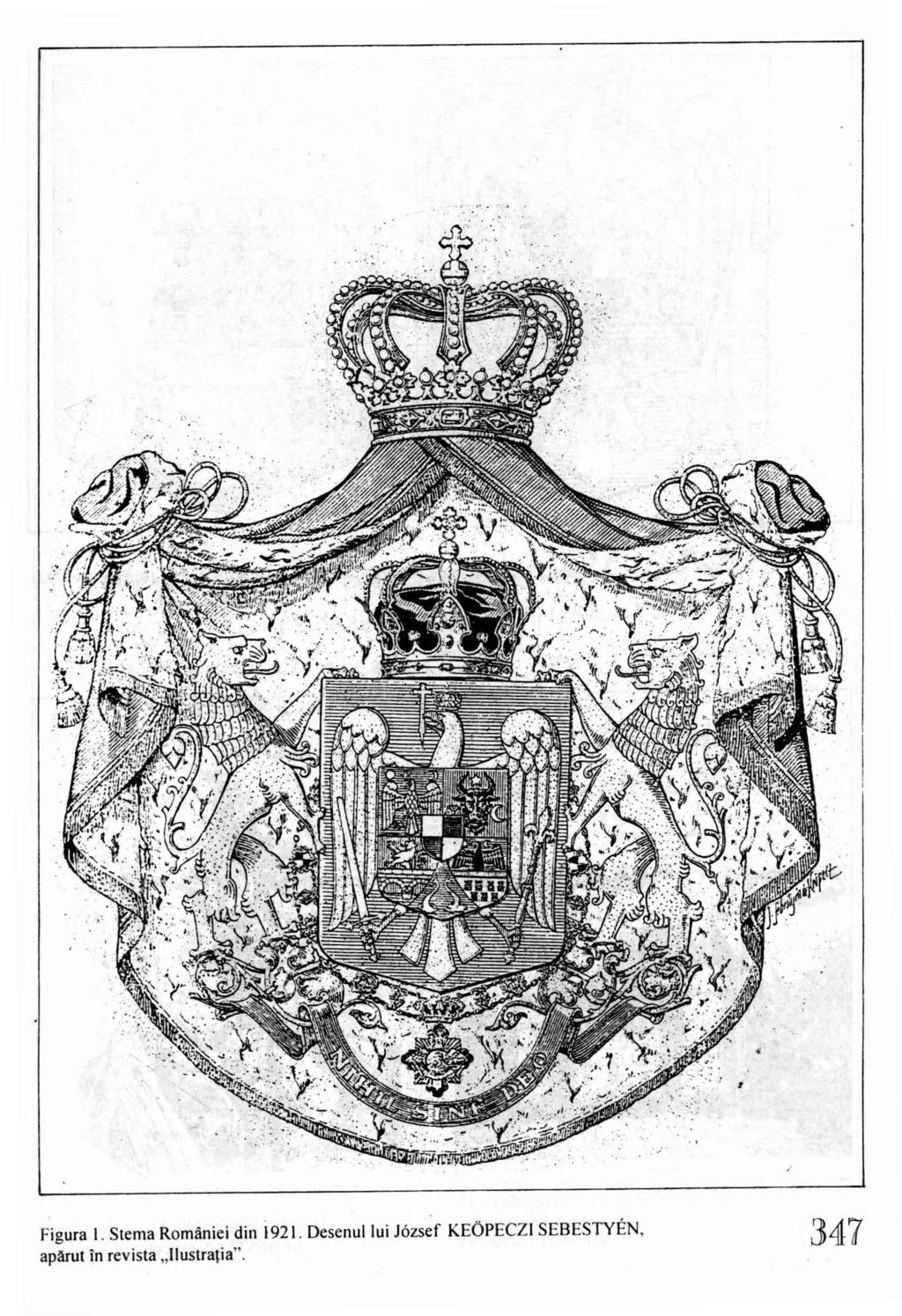 Figura 1. Stema Romaniei din 1921.