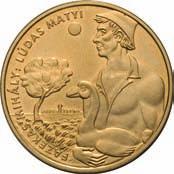 2001 LÚDAS MATYI 200 Forint Cu(75%) - Ni(4%) - Zn(21%) - 9,4 g - 29,2 mm - 2 mm 2001.08.01. Tervezô /Entwerfer/ Designer: ifj.