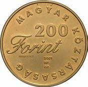 FORINT alatta évszám, verdejel, és mesterjegy /darunter Jahreszahl, Mzz.