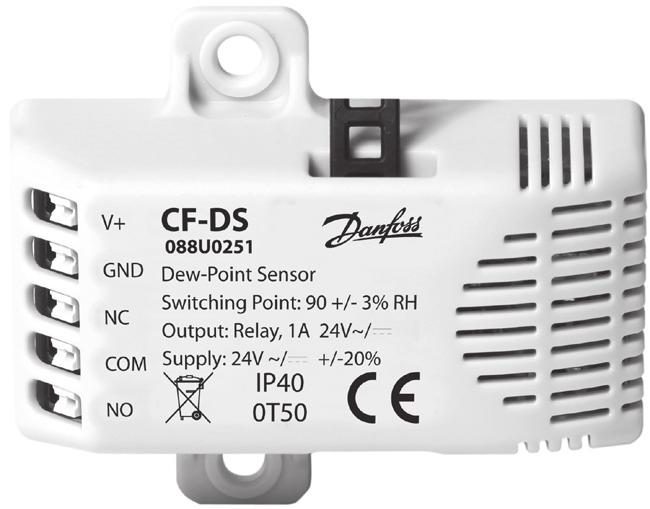 CF-DS harmatpont érzékelő Alkalmazás A CF-DS harmatpont érzékelő padlófűtési / hűtési rendszereknél használható párakicsapódás megelőzésére.