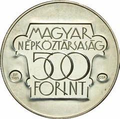 felsô részében Budapest címere, stilizált madár, alatta felirat /Darstellung eines Renaissance-Säulenkapitells