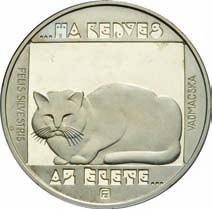 Természetvédelmi sor Naturschutz - Gedenkmünzenserie Preservation of Nature - Commemorative coin set VADMACSKA 200 Forint Ag 640-16 g - 35 mm - 2