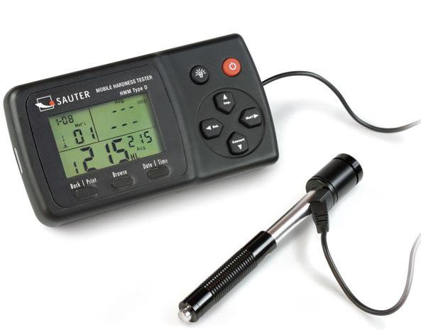 Mobile Leeb hardness tester HMM HMM-NP Advanced features for demanding applications Impact (rebound) sensor: The bounce module is accelerated by a spring against the item being tested.