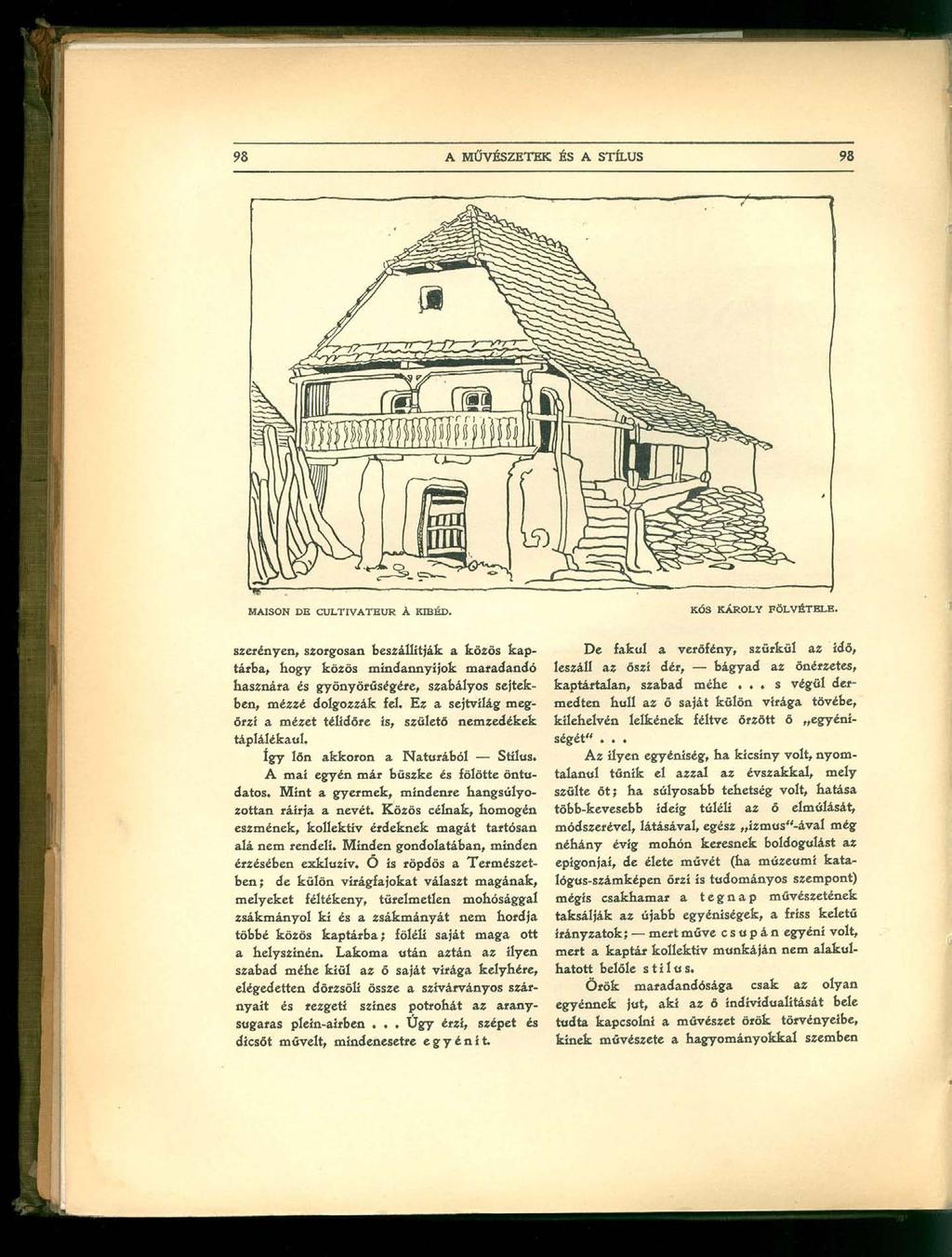 MAISON DE CULTIVATEUR A KIBÉD. KÓS KÁROLY FÖLVÉTELE.