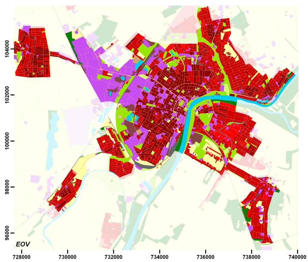 B) Urban Atlas kategóriák