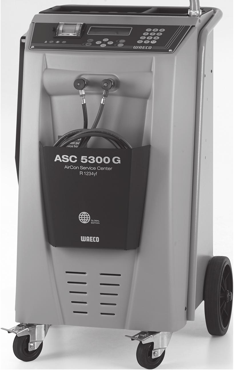 ASC5300G Servisna dela 9.6 Menjava olja v vakuumski črpalki! OPOZORILO! Pred odpiranjem ohišja izklopite napravo AirConServiceCenter in izvlecite vtikač iz omrežja. 1.