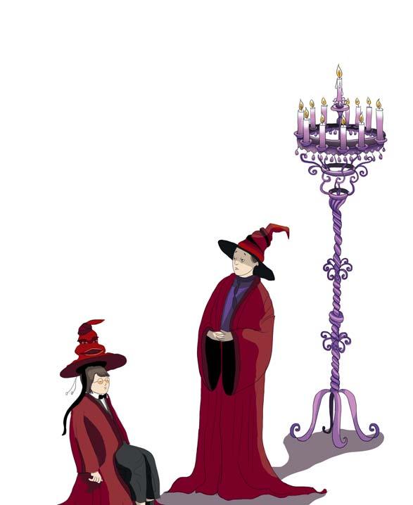 Čitala sam o tome u knjizi Povijest Hogwartsa. Bilo je teško povjerovati da je to gore strop, i da Velika dvorana nije jednostavno pod vedrim nebom.