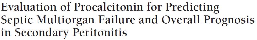 Eighty-two patients with intraoperative proven secondary peritonitis