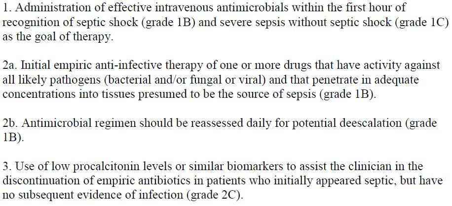 Surviving Sepsis Guideline - 2012