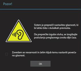 1.3. Napotki za predvajanje zvoka s priklopljenimi slušalkami OPOZORILO! Prevelika glasnost pri uporabi ušesnih ali naglavnih slušalk povzroča premočan zvočni tlak, ki lahko povzroči izgubo sluha.