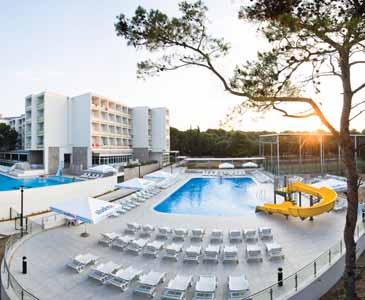SADRŽAJI: 208 soba, restoran, aperitiv bar, terasa, internet point (uz nadoplatu), wellness & beauty centar, kongresna dvorana, unutarnji bazen (zatvoren od 11.6.-15.9.