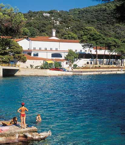 SADRŽAJI: 60 hotelskih soba uređenih u mediteranskom stilu, 12 luksuzno uređenih hotelskih apartmana, recepcija, mjenjačnica, restoran s terasom i pogledom na more, aperitiv bar, dalmatinska konoba,