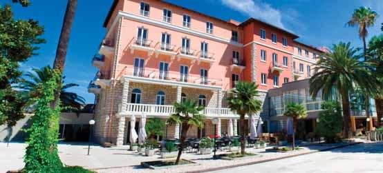katu gdje se poslužuju pansionski obroci, aperitiv bar i terasa s plesnom glazbom i animacijskim programom u ljetnim mjesecima, SPA i Wellness Centar (uz