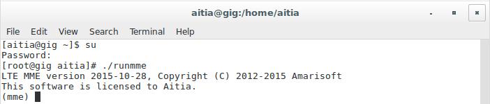 2.3 A Wireshark indítása a maghálózat monitorozására 2.3. ábra. Az EPC indítása Amikor fut az EPC, az (mme) promptnál kiadott ue paranccsal kérhetjük le a csatlakozott végberendezések listáját.