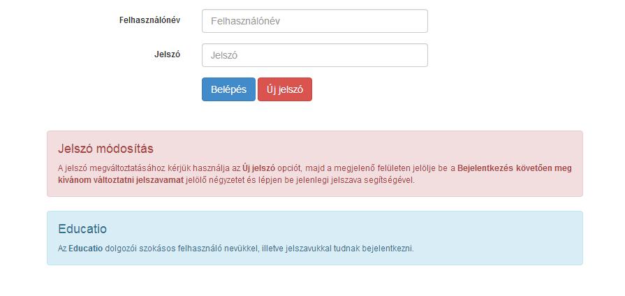 4. EDULINE HASZNÁLATA Az EDULINE használatához felhasználónév és jelszó szükséges. Ezt az sd@educatio.hu e- mail címen kell igényelni, amennyiben még nincs. 4.1. Belépés A https://eduline.educatio.hu/ oldalon lehet belépni.