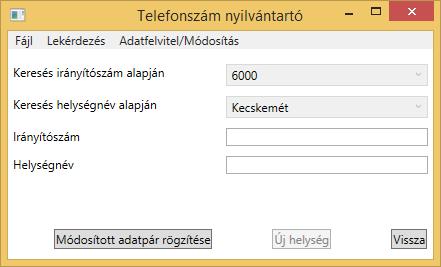 (cbirsz_selectionchanged) készítése. Amikor bármelyikben változik a kiválasztott elem, akkor a két szövegmező tartalmát frissítjük.