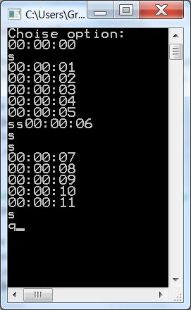 main() függvény int main() Stopper stopper; std::cout << "Choise option:" << std::endl; char o; do