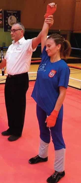 15 SPORT SAVATE BOKS Nada Miladinov evropska vicešampionka Na Evropskom prvenstvu u savate boksu, održanom u belgijskom gradu Loverval, seniorka Nada Miladinov izborila je vicešampionsku titulu u