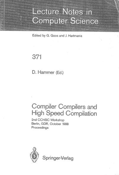 Chaired Compiler Construction conference in 1996