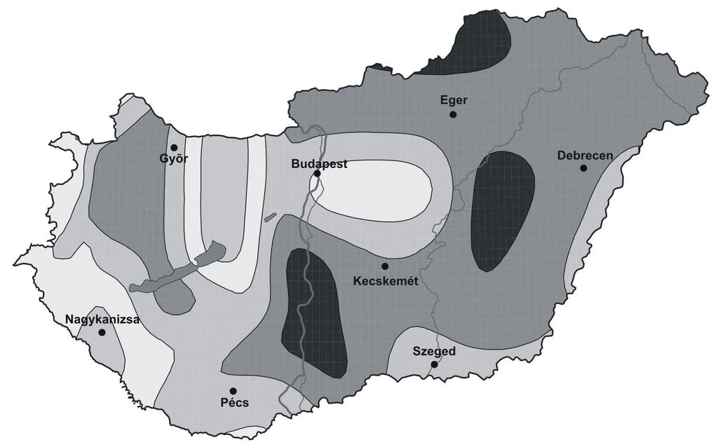 AUSZTRIA SZLOVÉNIA Magyarország szeizmicitása, alapgyorsulások (NB1 szerint) 4 3 5 2 HORVÁTORSZÁG 4 SZLOVÁKIA A függőleges gyorsulások kisebbek mint a