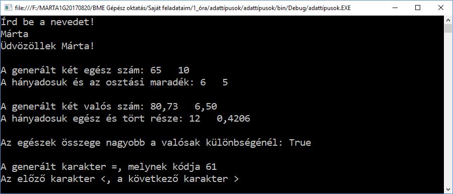 2. feladat Olvassuk be egy háromszög oldalainak hosszát, majd számoljuk ki és írjuk ki a kerületét, területét, magasságvonalainak hosszát és szögeinek nagyságát!