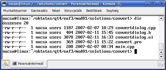 Konvertáló program Fordítás/futtatás main.cpp #include <QApplication> #include "convertdialog.