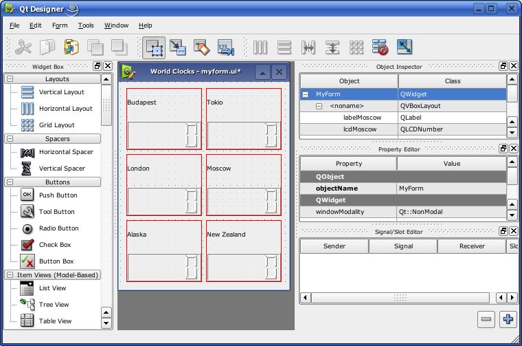 worldclock projekt Vezérlők