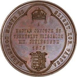 Bronzérem /Bronzemedaille/ (Cu) 1886 Buziás /Busiasch/ Av: középen portré, körülötte /In der Mitte Porträt, ringsherum/ TREFORT ÁGOSTON M.K.