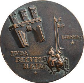 r. mit Schwert und Doppelkreuz. n.r./ 1686/ 1936/+ 172.7 g, 78.8 mm öntött bronz /Gussmedaille/ Török: 1191, RRR! vorzüglich 150.