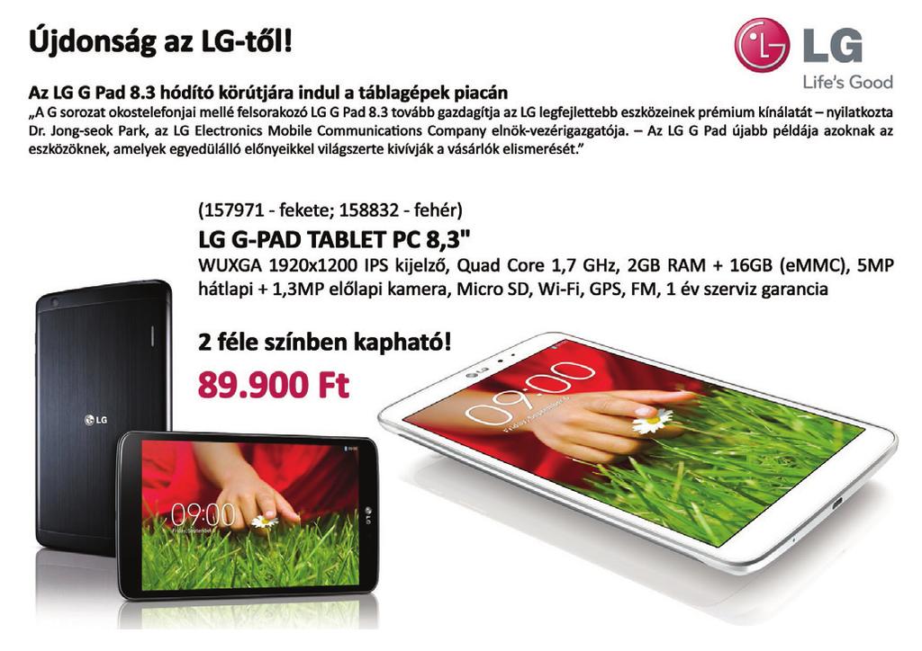 ÚJDONSÁGOK! Újdonság az LG-től!