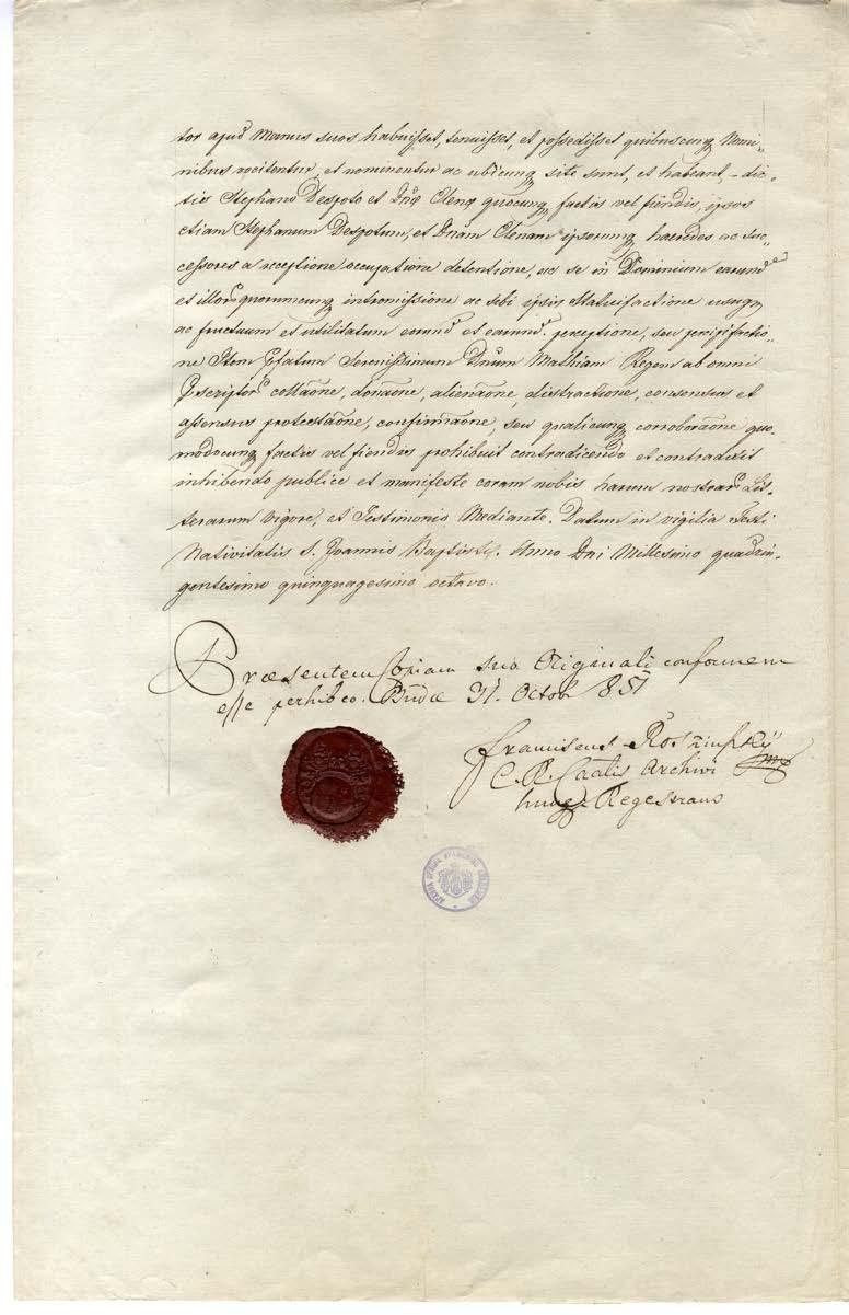 Прилог бр. 4б: Факсимил повеље Историјска збирка, No.