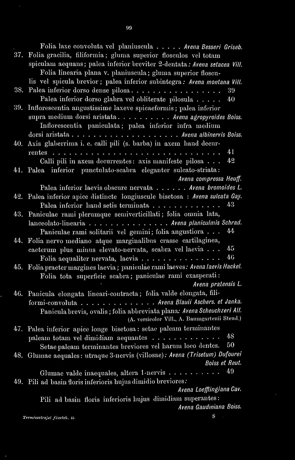 planiuscula ; gluma superior flosculis vel spicula brevior ; palea inferior subintegra ; A vena m ontana Vili. 38.