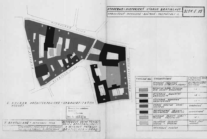 Stavebno-historický výskum Bratislavy, 1968. Archív PÚ SR, Zbierka výskumných správ, sign. T. 1557/10. architektúry, čo z celkového počtu historických sídiel bolo ani nie 1 %.