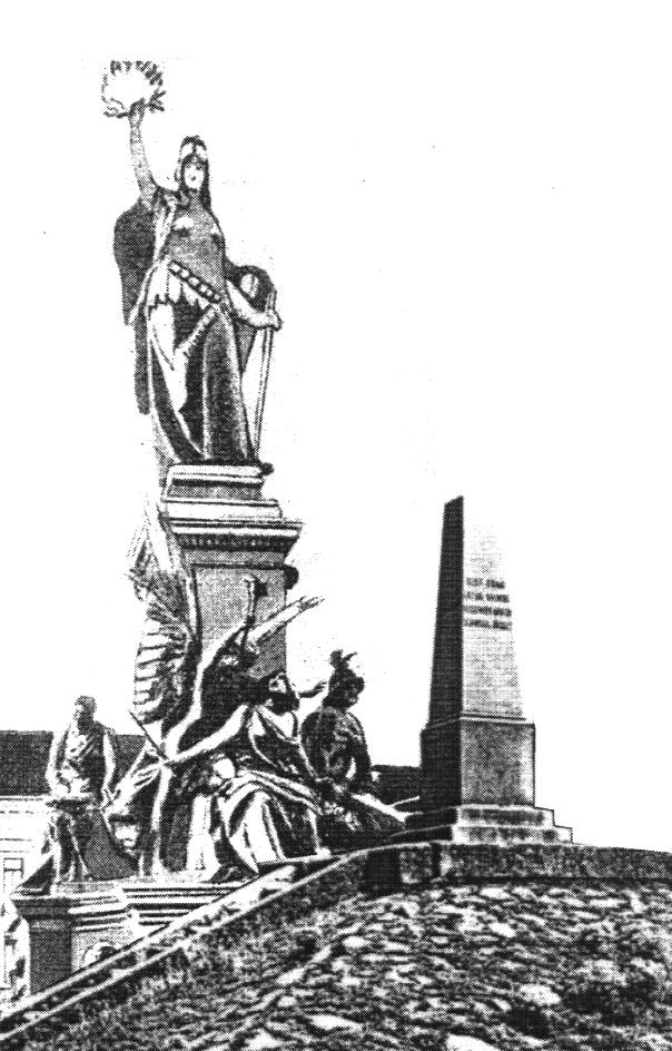 34 Figura 1 Statuia Libertãþii de la Arad (György ZALA, 1890) ºi obeliscul ridicat în locul martiriului