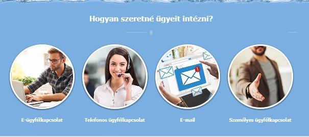 2. Szolgáltatói online ügyfélszolgálatok működése Az Online Ügyfélszolgálat üdvözlő képernyőjén megtalálhatja a szolgáltatók közvetlen honlapjára mutató hivatkozás, a közvetlen telefonszámot,