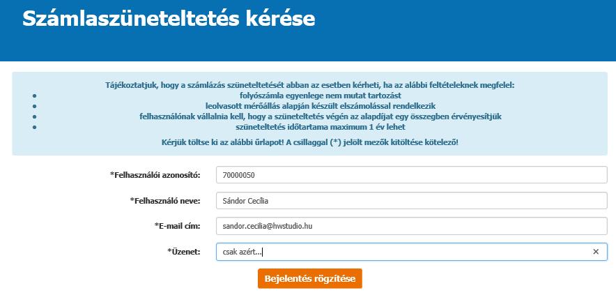 Vízcenter. Online ügyfélszolgálat bemutatása - PDF Free Download