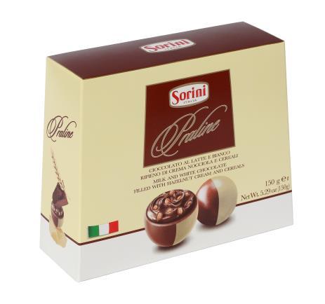 Sorini desszertek Sorini Praline Milk and White 150g 20 db/karton db EAN 8006423468009 Sorini Praline