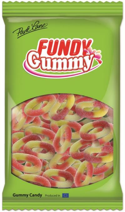 Juicee Gummee Mini karikák 2 kg 8 db/karton