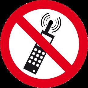 A gyár területén tiltott tevékenységek Mobiltelefon általános tiltása