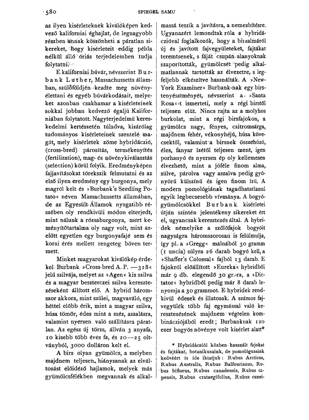 SPIEGEL SAMU az ilyen kísérleteknek kiválóképen kedvező kaliforniai éghajlat, de legnagyobb részben fiinak köszönheti á páratlan sikereket, tiógy kísérleteit eddig példa nélkül álló óriás