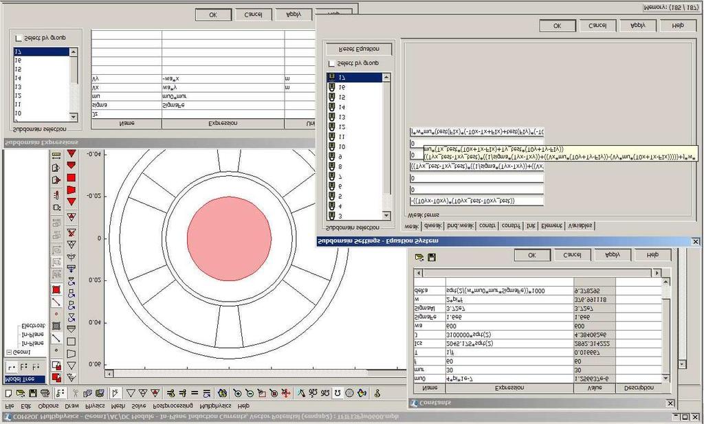 4.2. ábra. A modell előírása COMSOL Multiphysics-ben. gyenge alakját kikell dolgozni.
