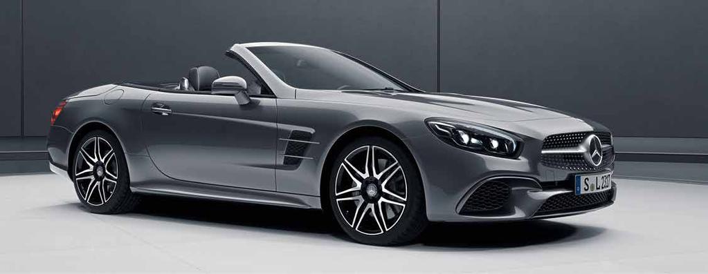 Az AMG Line. A sportos külső. Egy SL-ben már alapkivitelben is dinamikusan élvezheti az élet napos oldalát az AMG Stylingnak köszönhetően.