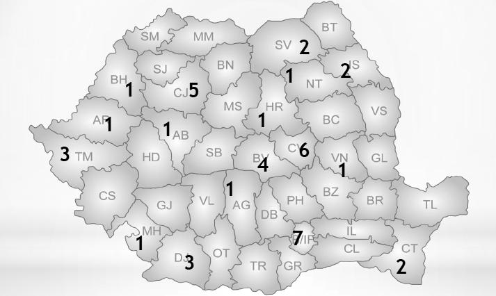 1.6.2 Clustere *Sursa: Ministerul Economiei La nivel naţional, în anul 2011 numarul total de clustere era de 40, un procent de 17,5% regăsindu-se la nielul regiunii.