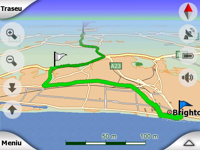 11 Elemente ale traseului activ Programul igo utilizează un sistem de realizare a traseului cu mai multe destinaţii în care există un punct de pornire (locaţia dumneavoastră curentă dacă poziţia GPS