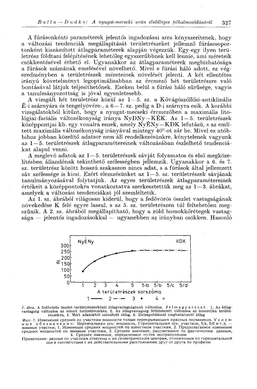 Ballá Dud к о: A nyugat-mecseki urán elsődleges felhalmozódásáról 327 A fúrásonként!